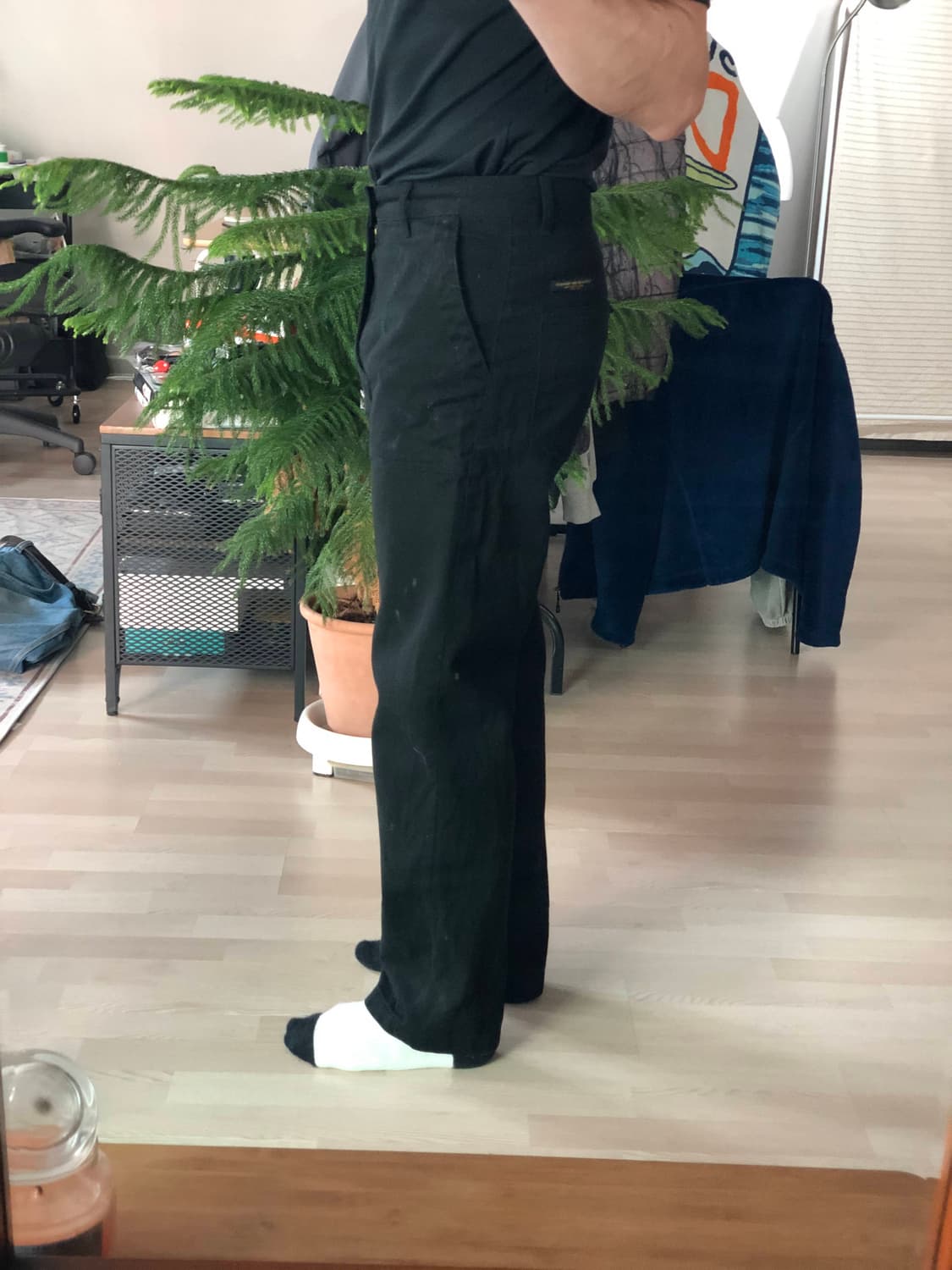 유니폼 브릿지 퍼티크 포인트 블랙 코튼 팬츠 면바지 상품이미지4