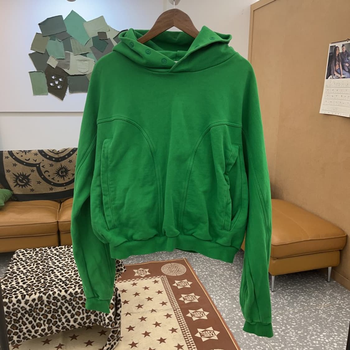 그레일즈 레트로 힙합 지오메트리 그린 후드티 2 C09580 상품이미지3