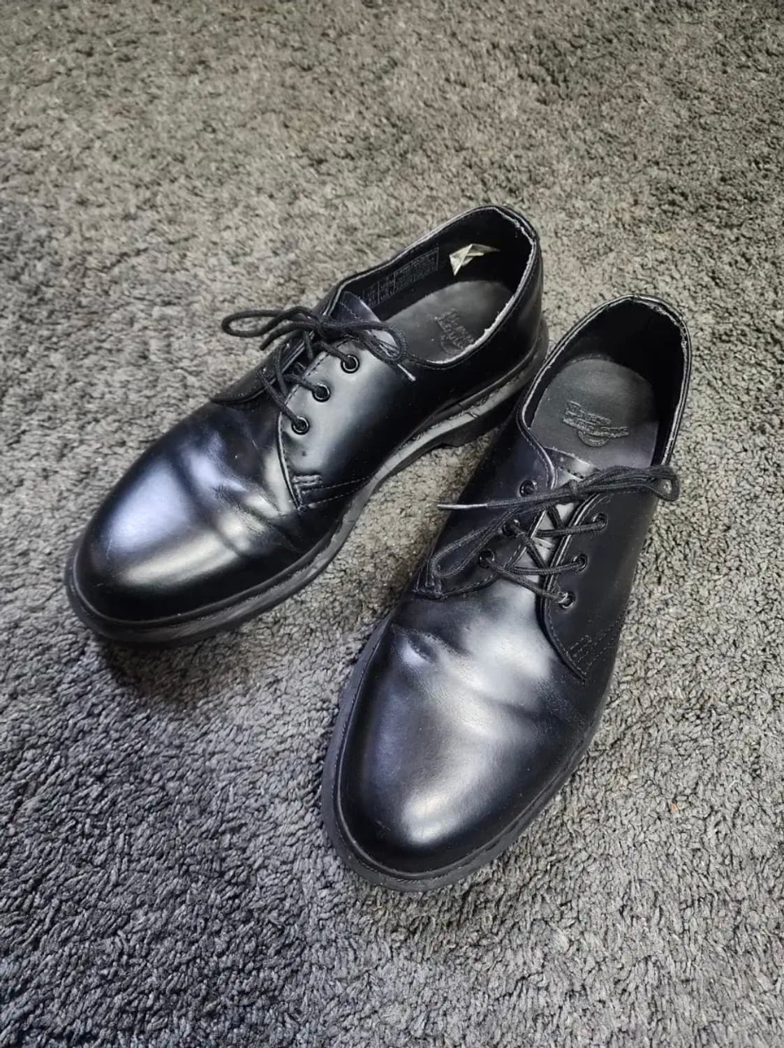 닥터마틴 모노 블랙 더비슈즈 UK7 사이즈 상품이미지1