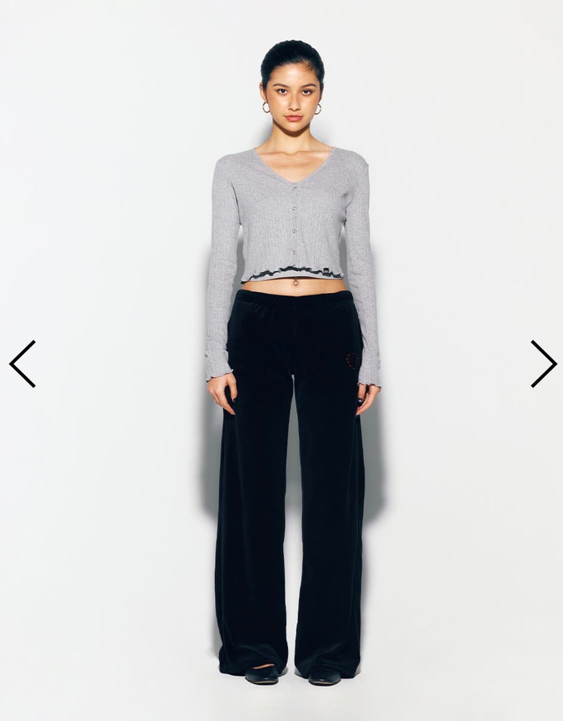 에즈이프캘리 걸스 베이직 가디건 (그레이) 상품이미지2