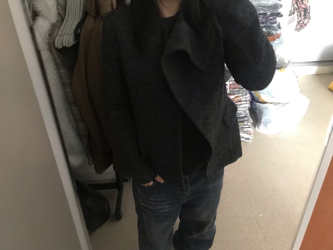 빈티지 하이넥 숏코트 상품이미지1