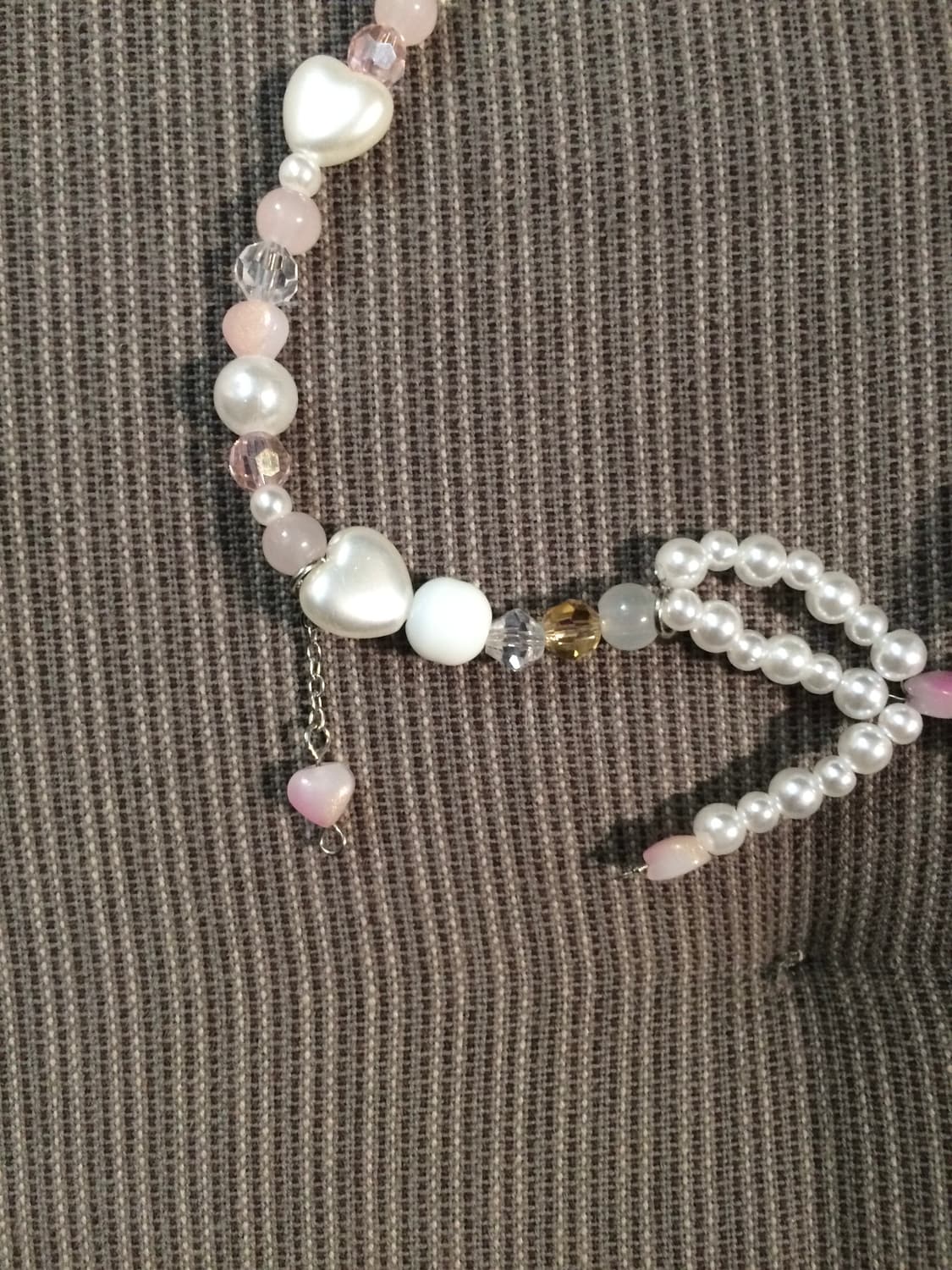 러블리 리본 비즈 목걸이 상품이미지2