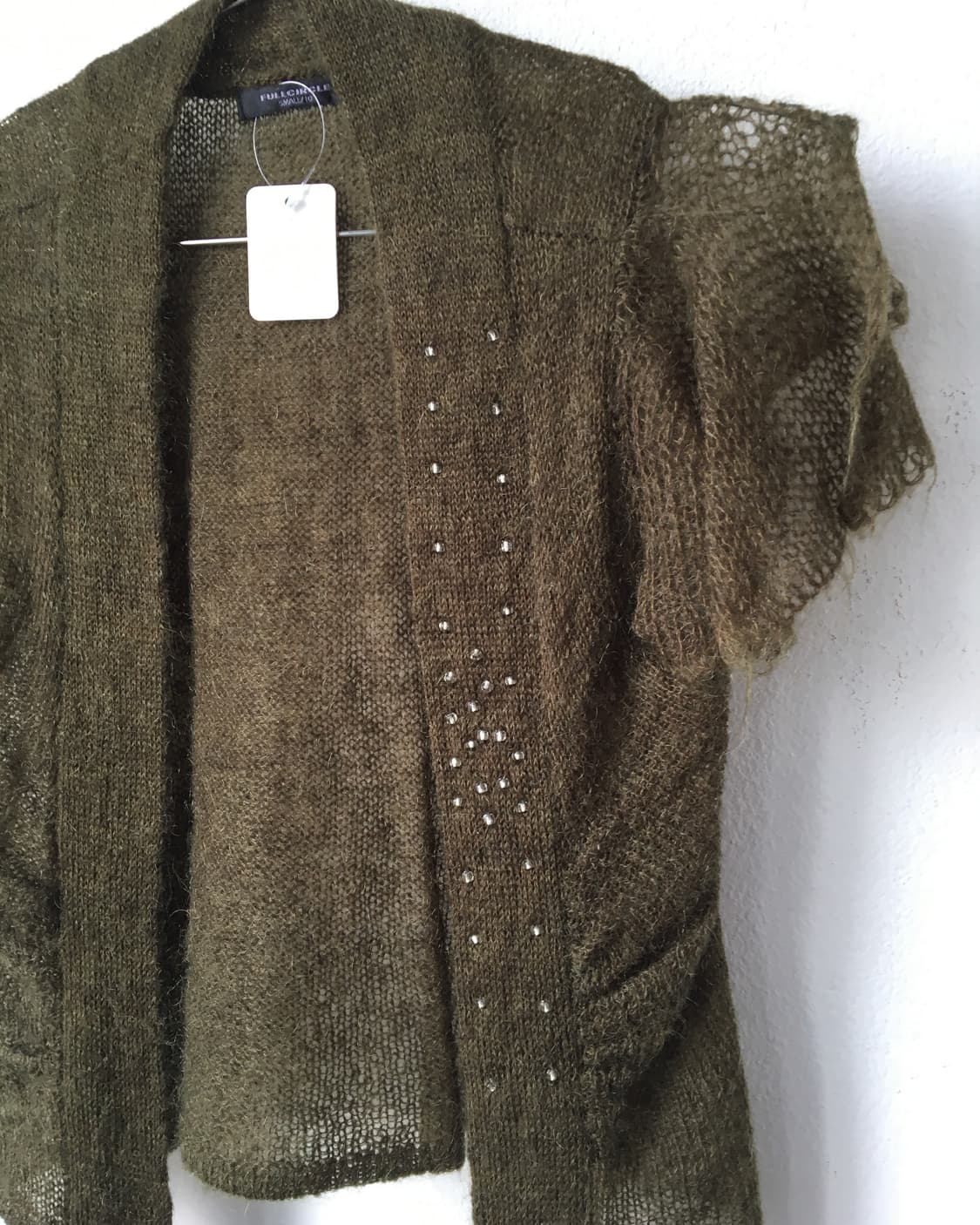 Cubic point tied knit cardigan 상품이미지5