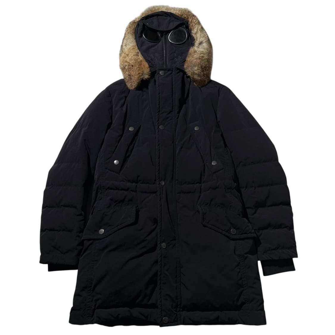 CP컴퍼니 노르지 고글 덕다운 패딩 블랙 상품이미지1