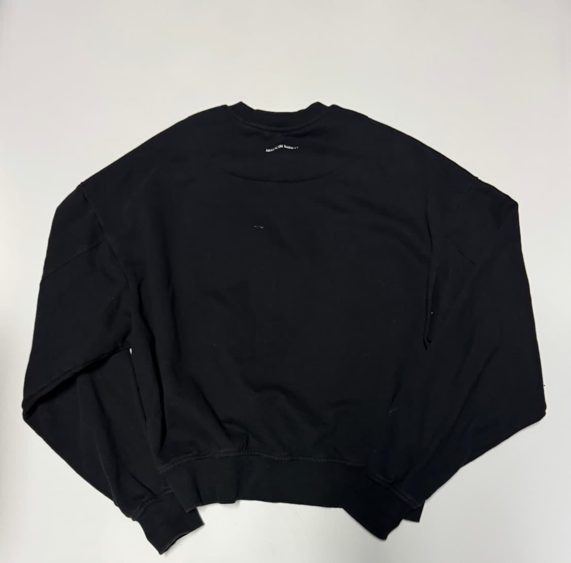 메종미네드 크래프트 로고 오버핏 맨투맨 S 블랙 상품이미지2