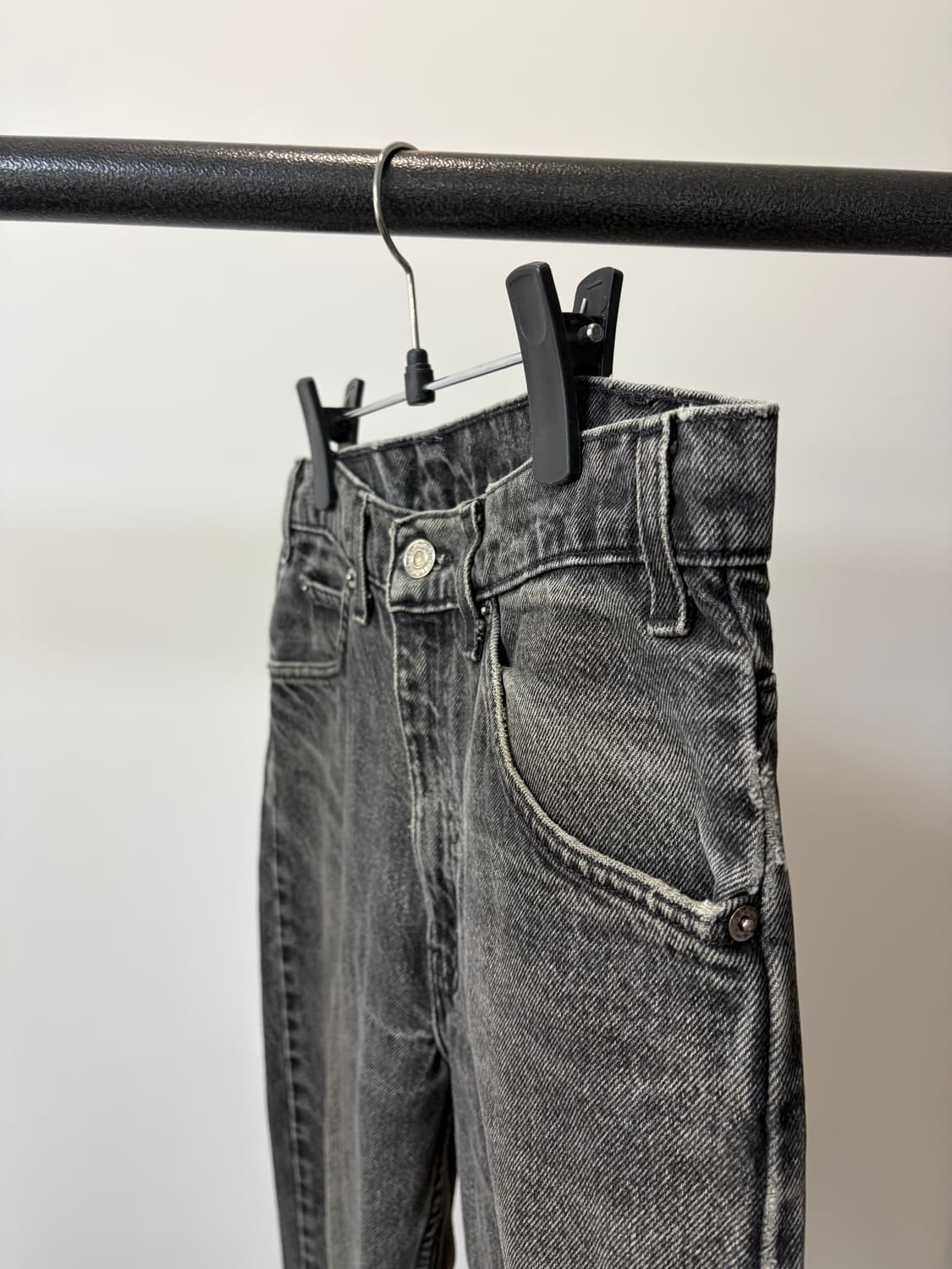 (30) 90s levis505 오렌지탭 흑청 데님팬츠 상품이미지2