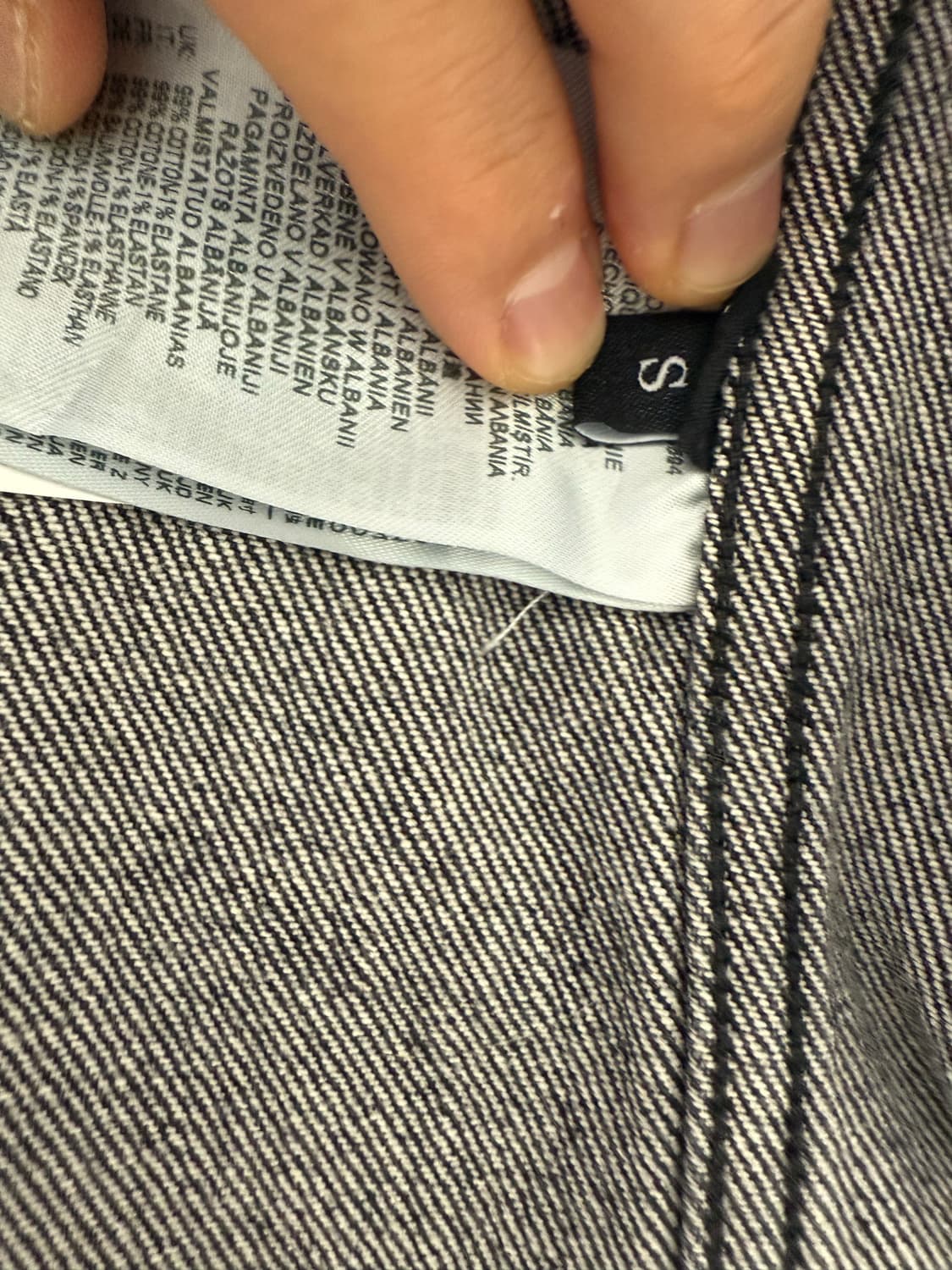 [S]디젤 D-바르시-Fsc 레귤러핏 데님 자켓 플라크 블랙 다크그레이 상품이미지6