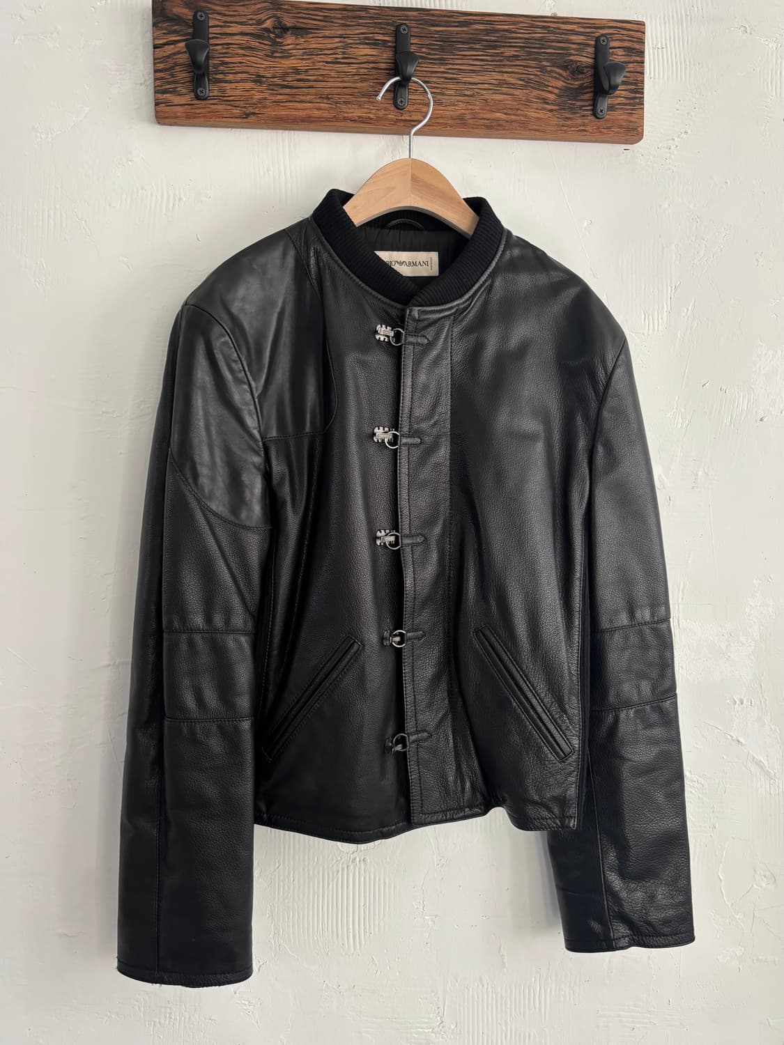 Emporio Armani 엠포리오 아르마니 블랙 레더 자켓 상품이미지3