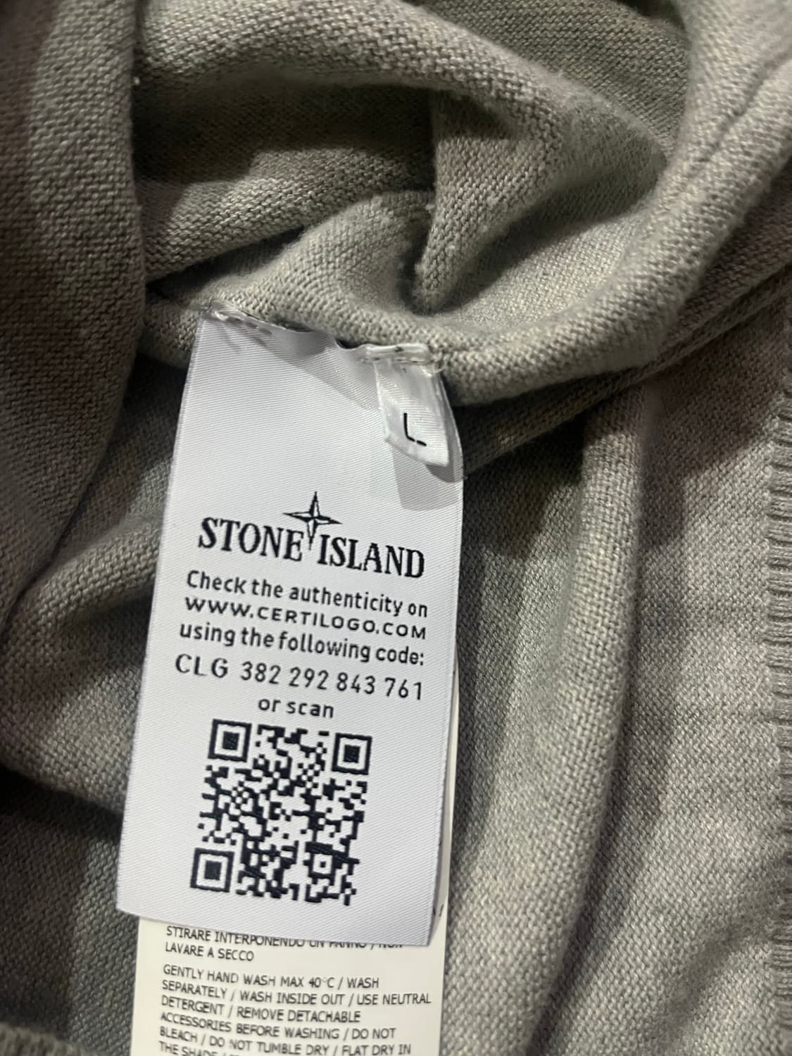 스톤아일랜드 니트 그레이 L 상품이미지4