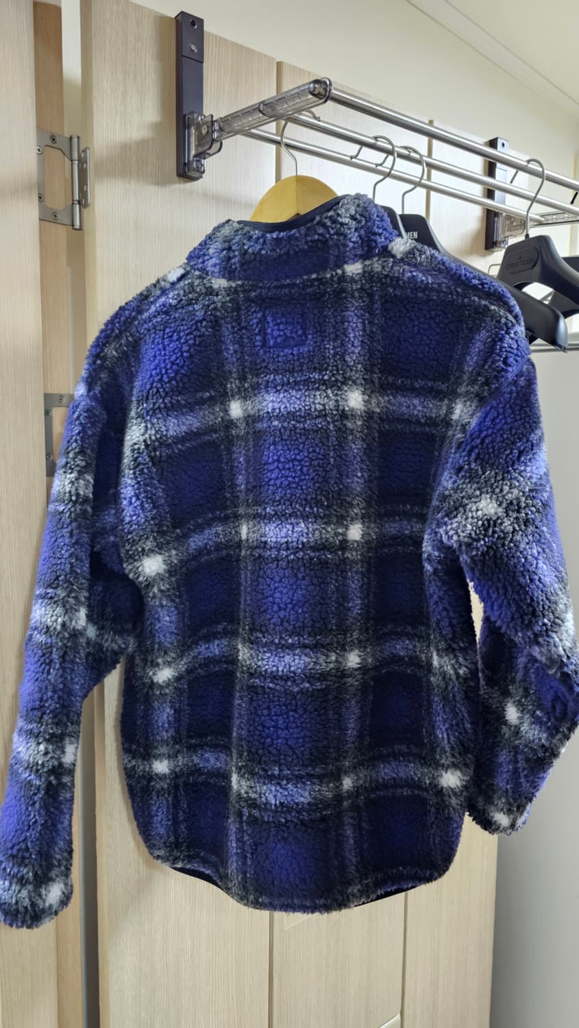 그라미치 쉐도우 플레이드 셰르파 자켓 퍼플 M(100) 상품이미지7