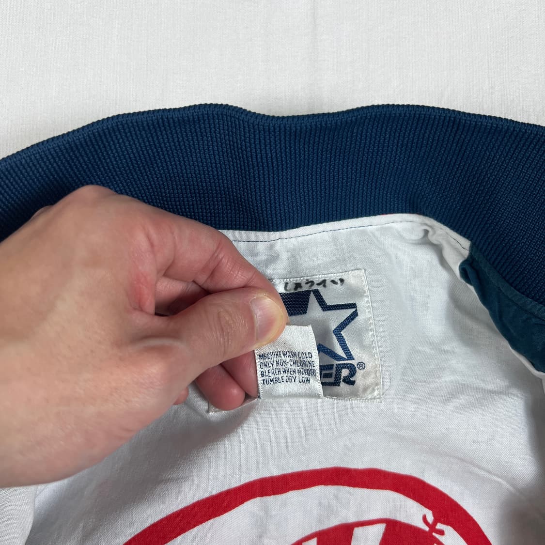 90‘s 스타터 starter 키즈 ny양키즈 팀 로고 블루종 자켓 상품이미지8