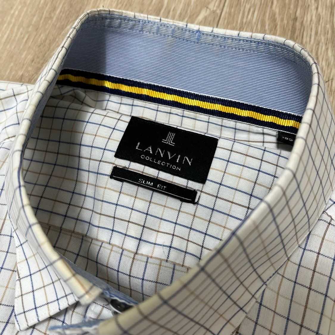 랑방 컬렉션 슬림핏 체크 긴팔 셔츠 [화이트] XL/105 상품이미지6