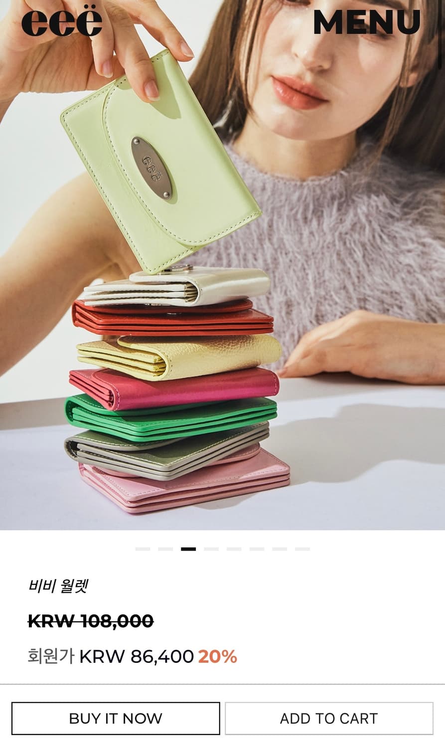 이이에 카드지갑 실버 새상품 상품이미지5