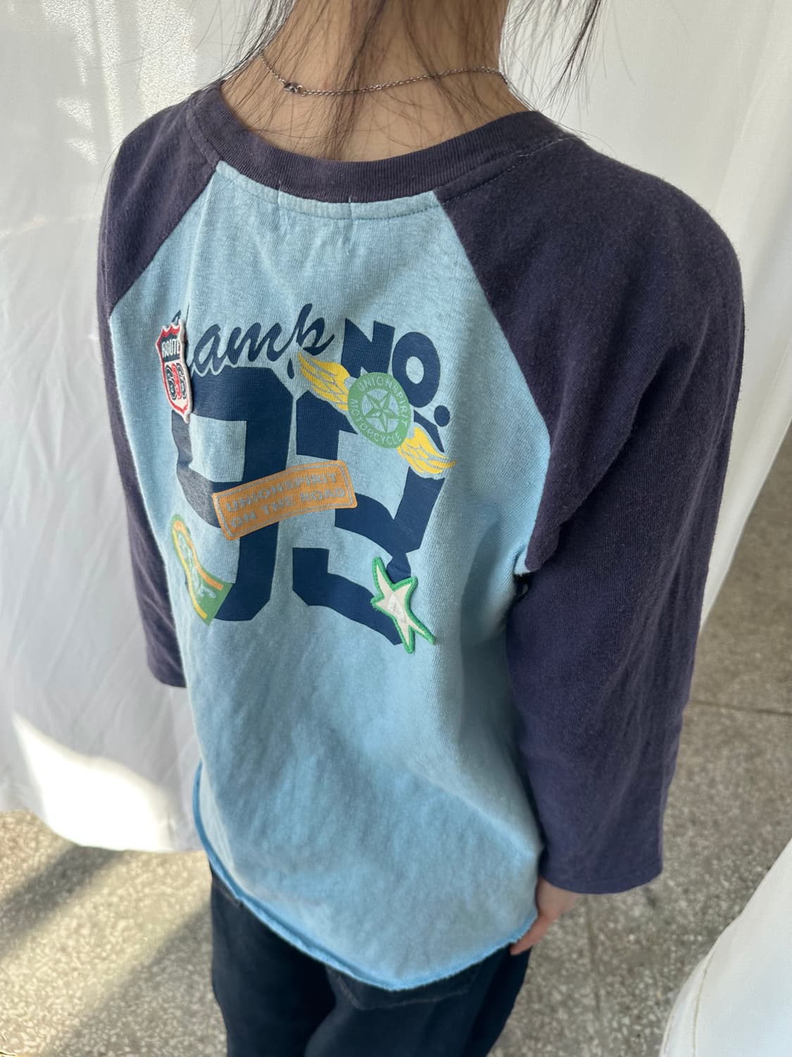 ⊹ Blue Moto Raglan Tee 상품이미지4