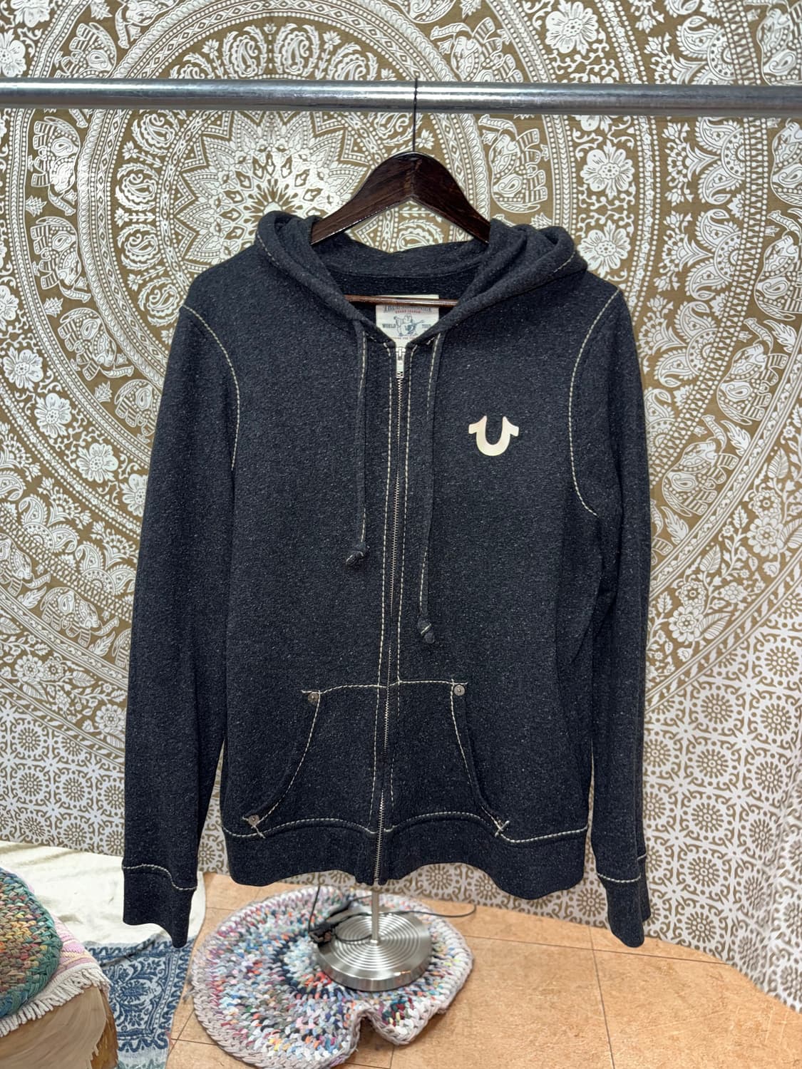 트루릴리젼 여성 스티치 기모 후드집업 상품이미지3