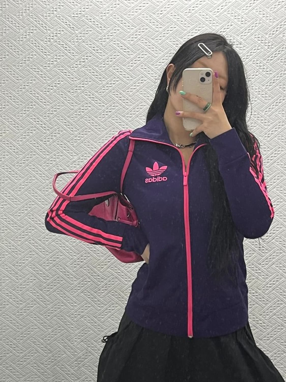 아디다스 Y2K 00's 퍼플핑크 져지 집업 95 C06727 상품이미지2