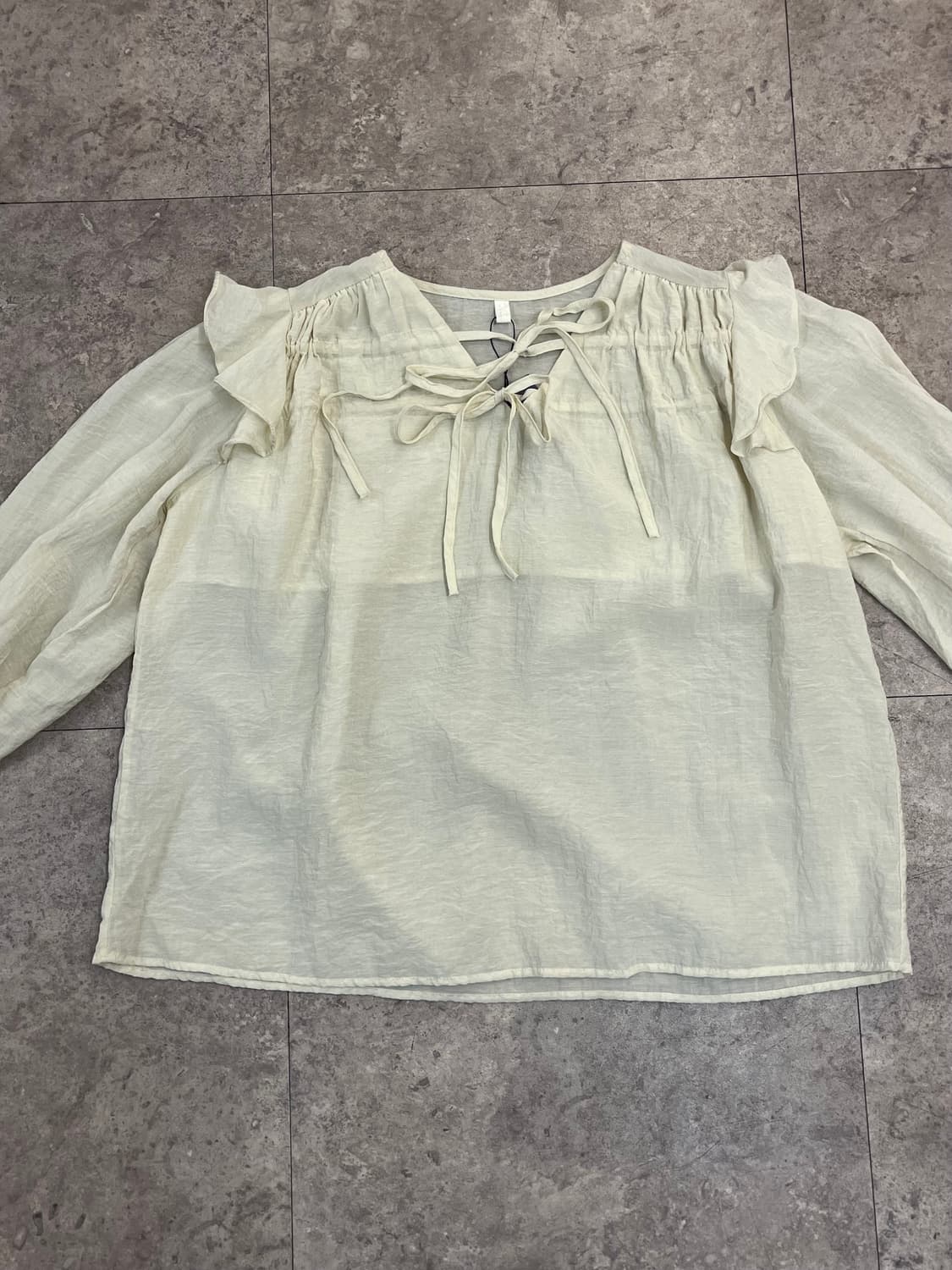 빈티지 프릴 블라우스 베이지 #csz3748 상품이미지4