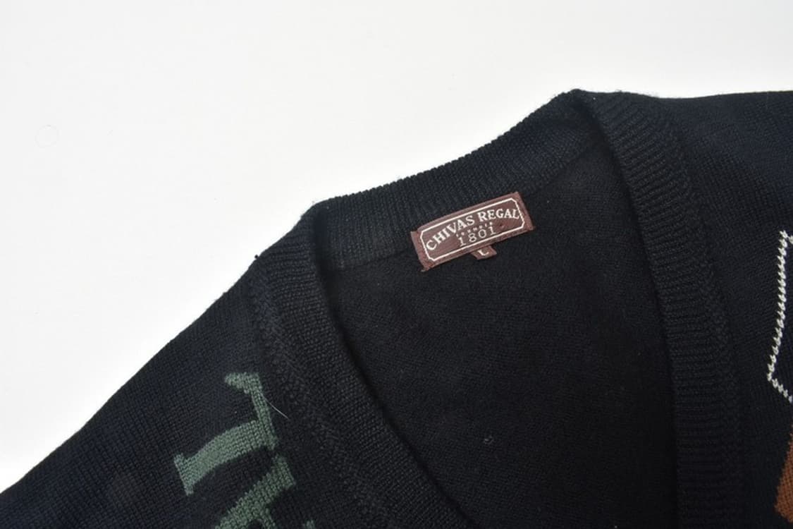 90S 아가일 패턴 가디건 L 상품이미지3