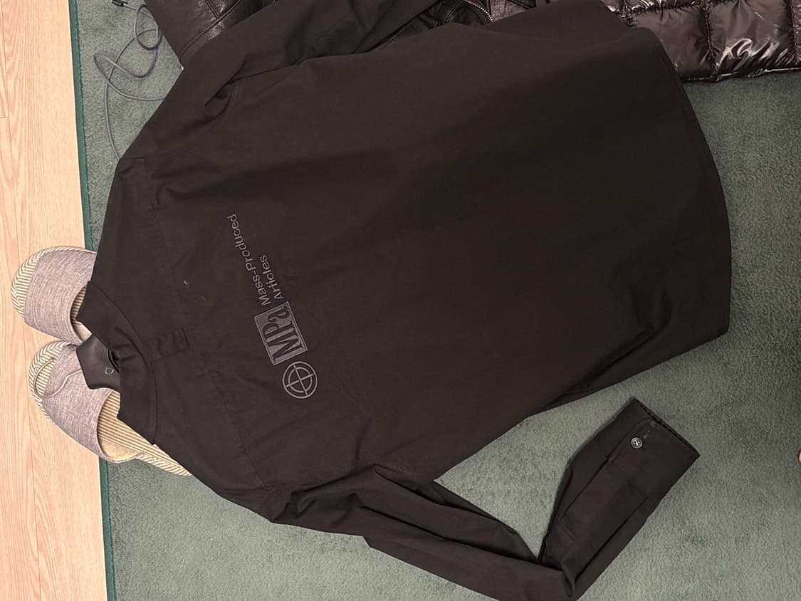 플라스틱프로덕트 집업 셔츠 S 블랙  상품이미지1