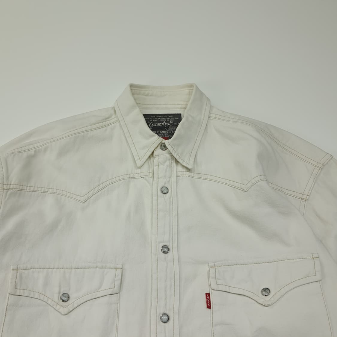 CL698 M 리바이스 80s 60566 펄스냅 오프화이트 웨스턴셔츠  상품이미지2