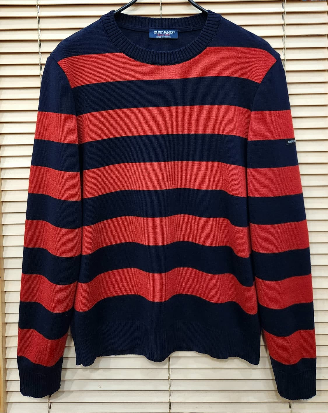 (새상품급)세인트제임스 단가라 니트s 상품이미지1