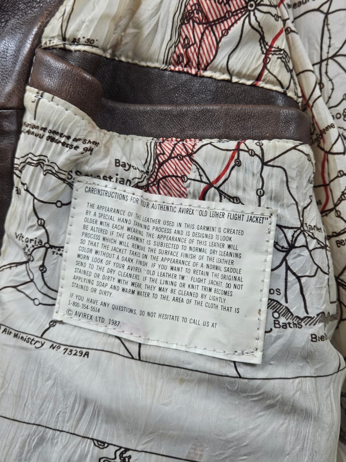 아비렉스 할리우드 엣 워 A-2 가죽 자켓 ( S ) / 11280 상품이미지8