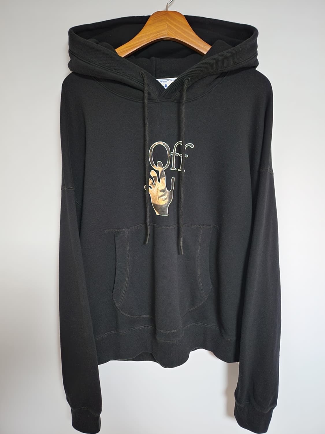 XL 오프화이트 블랙 핸드남성 후드티 OMBB073F21FLE002 상품이미지1
