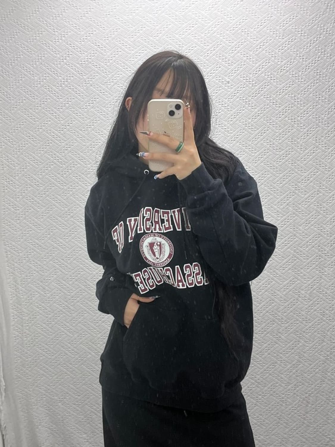 챔피온 어센틱 올드스쿨 프린팅 오버핏 약기모 후드티 L C07781 상품이미지1