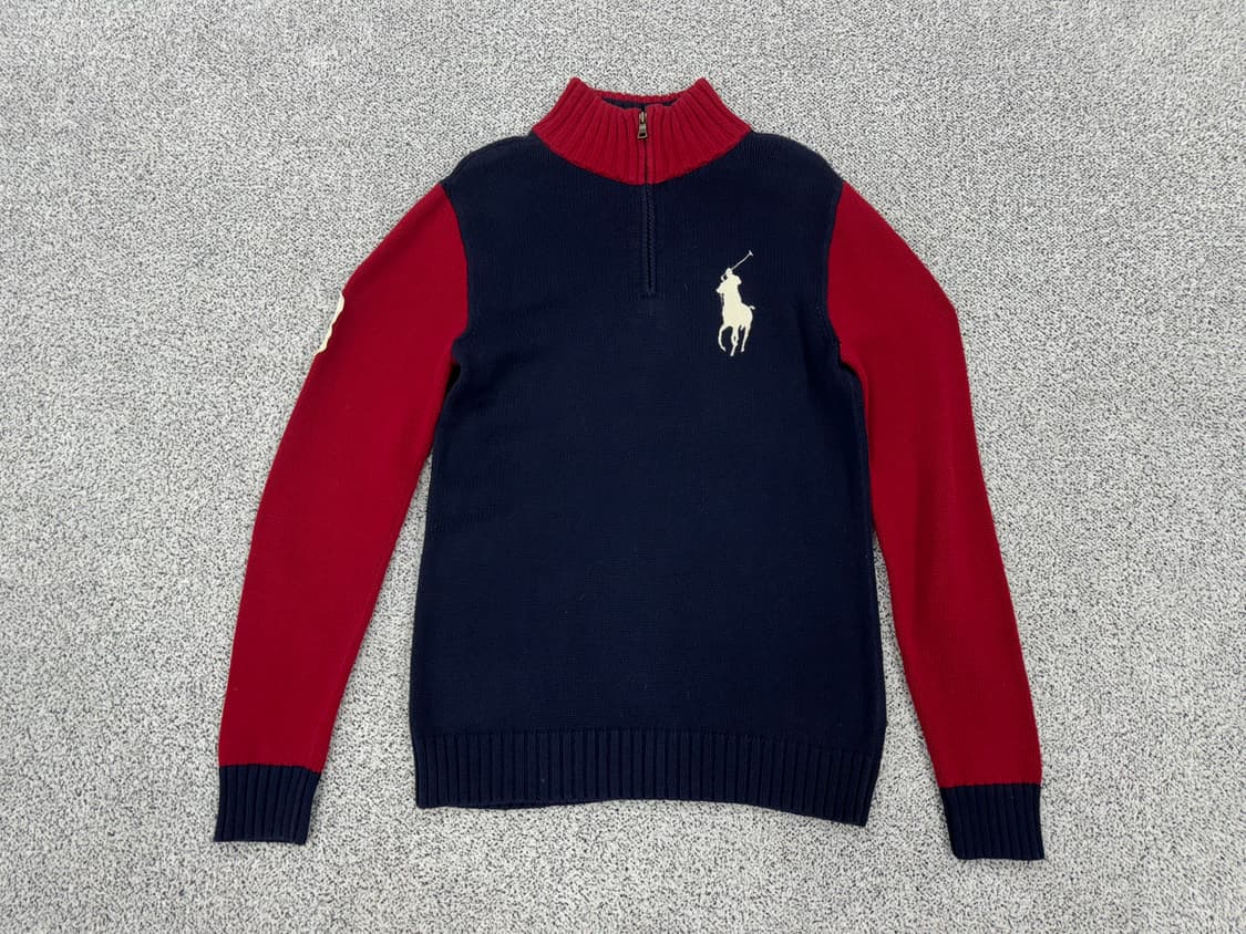 폴로 랄프로렌 빅포니 반집업 니트 상품이미지1