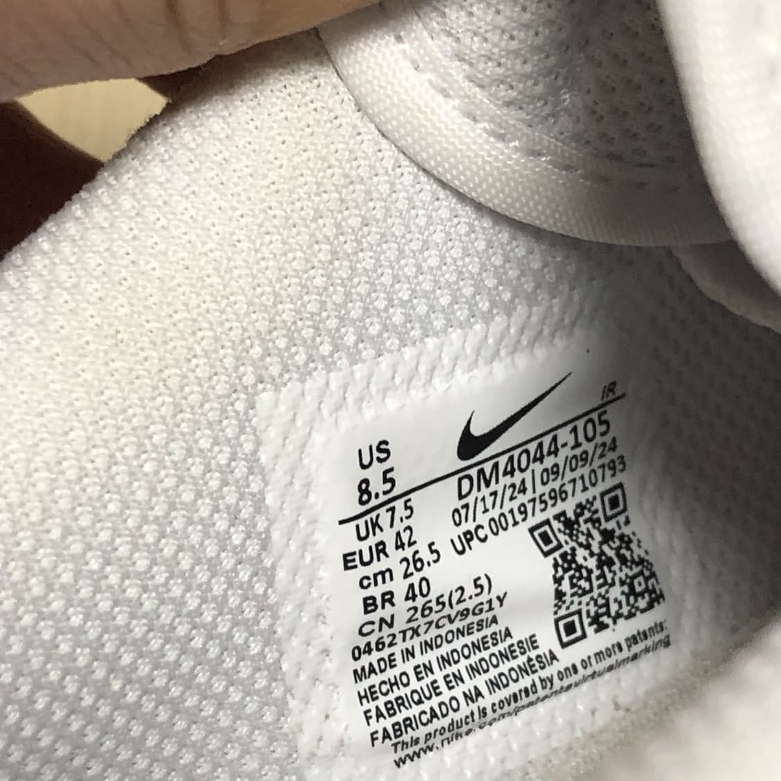 (265) 나이키 NIKE 코르테즈 화이트 블랙 상품이미지8