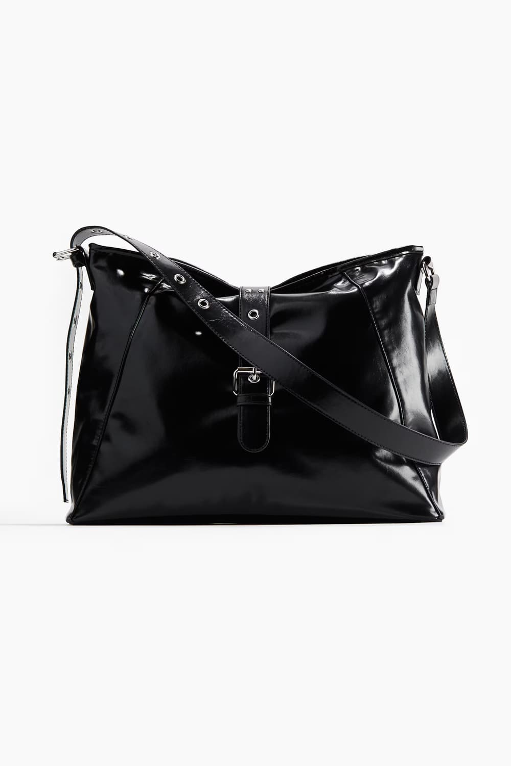 H&M 코티드 크로스 바디백 블랙 상품이미지1