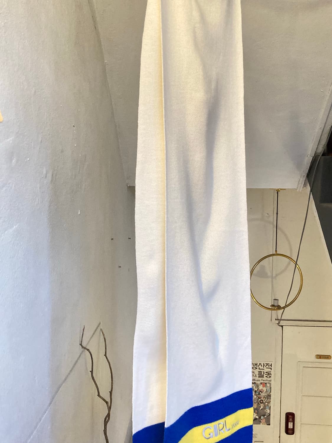 블루 스트라이프 girl 머플러 상품이미지3