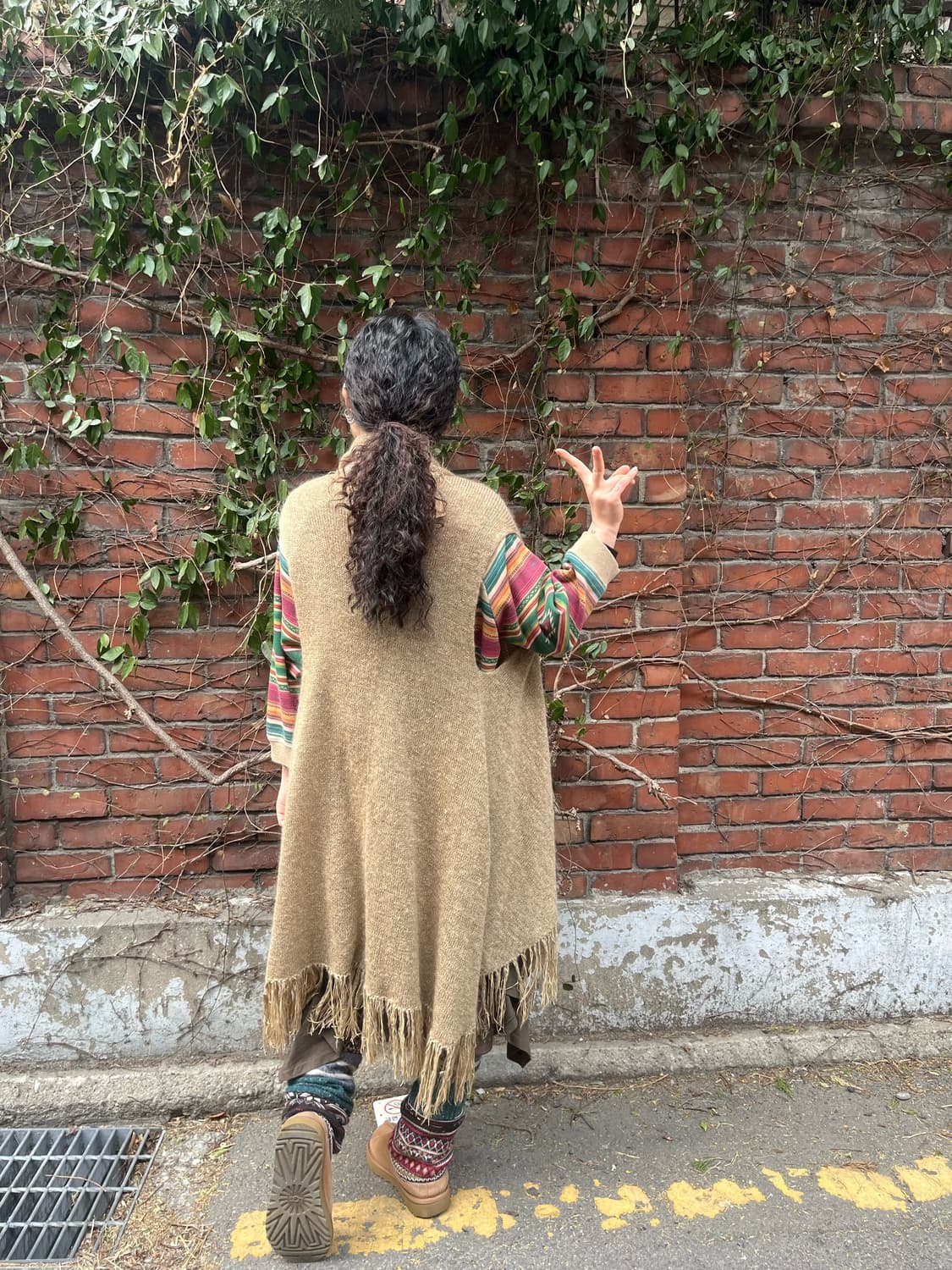 히피 무드 테슬 포인트 롱 베스트 상품이미지4