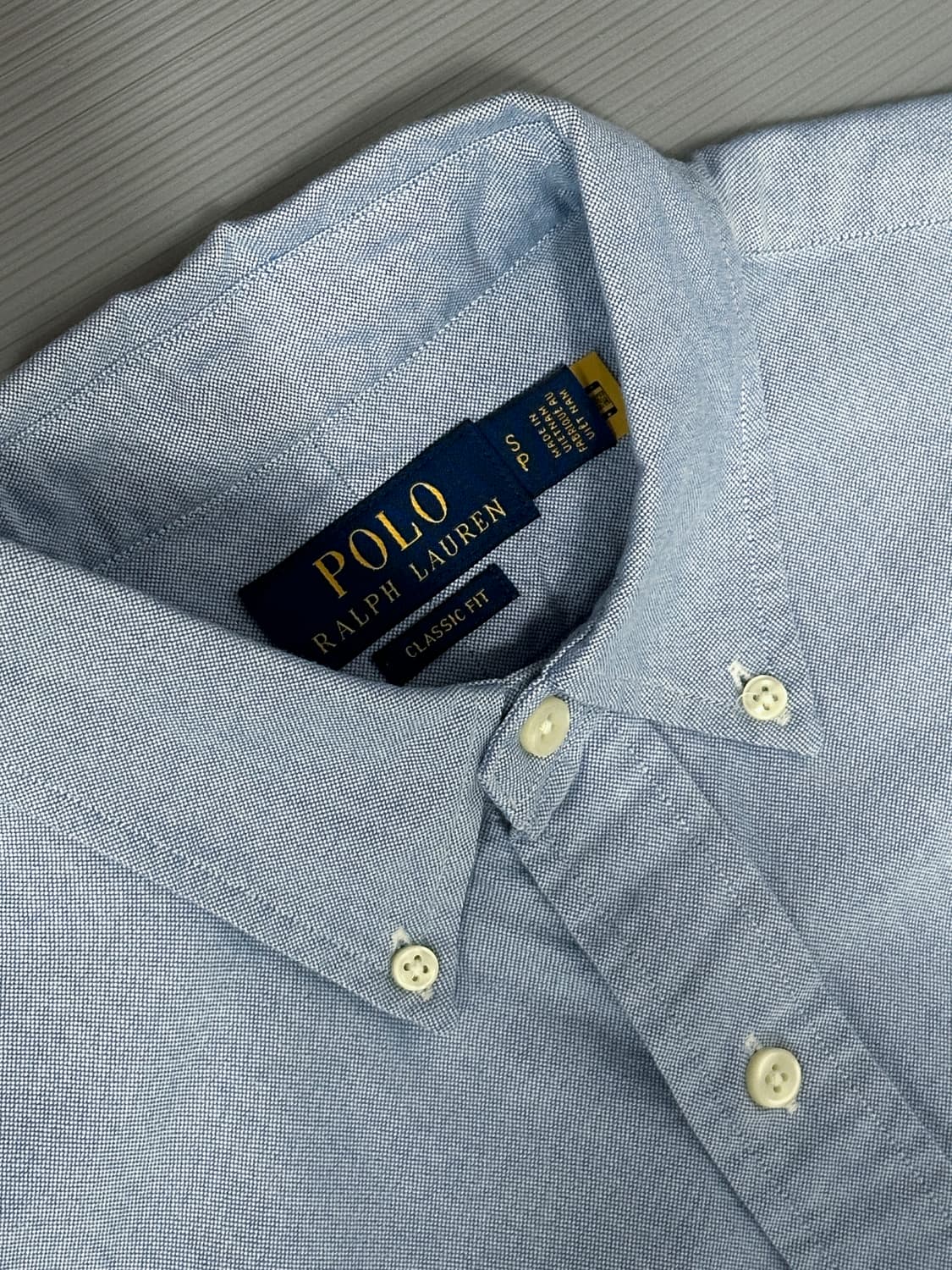 폴로 랄프로렌 클래식 핏 긴팔 셔츠 스카이블루 하늘색 S 상품이미지4