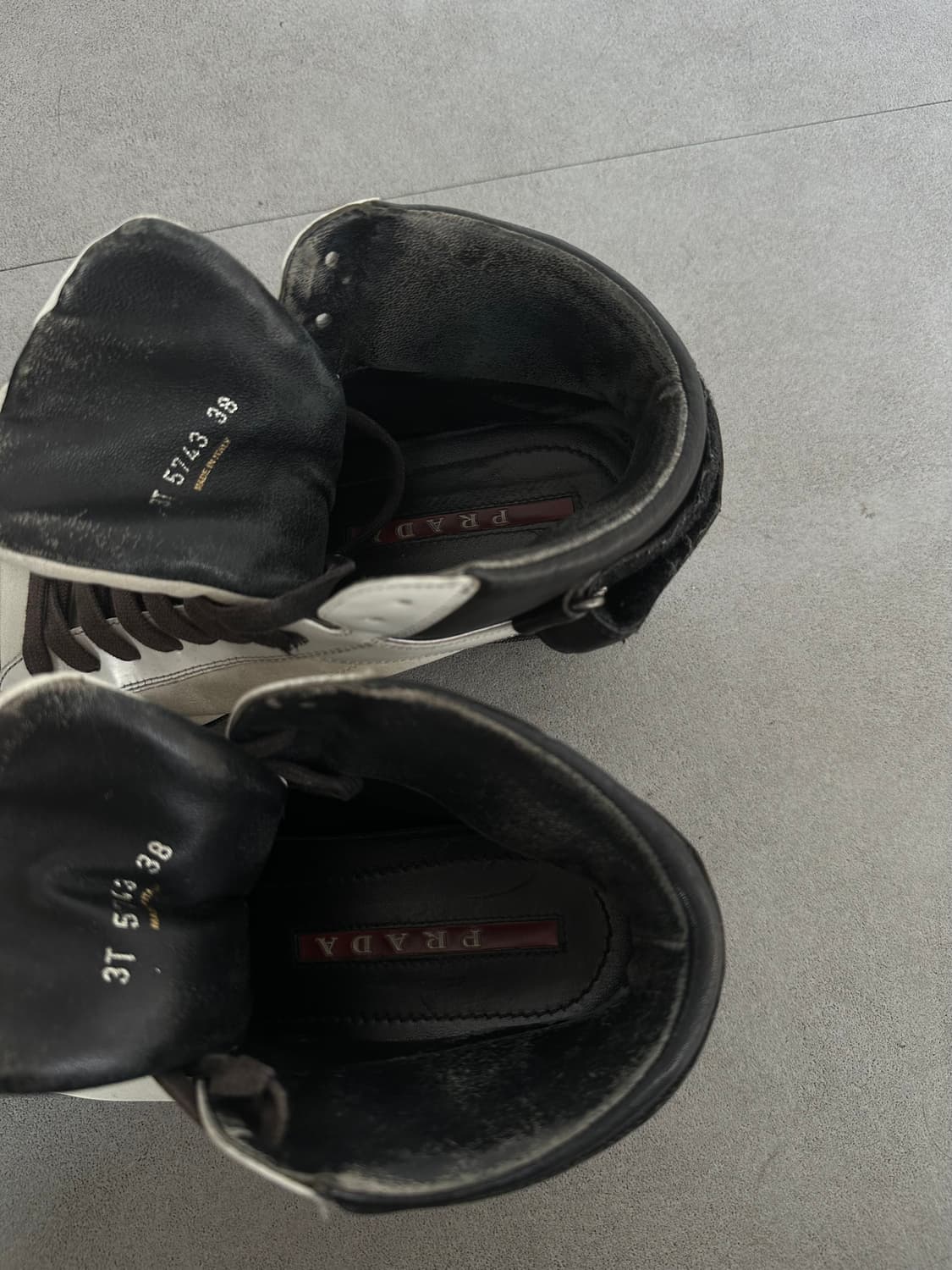 프라다 스포츠 아이보리 히든웨지 하이탑 상품이미지9