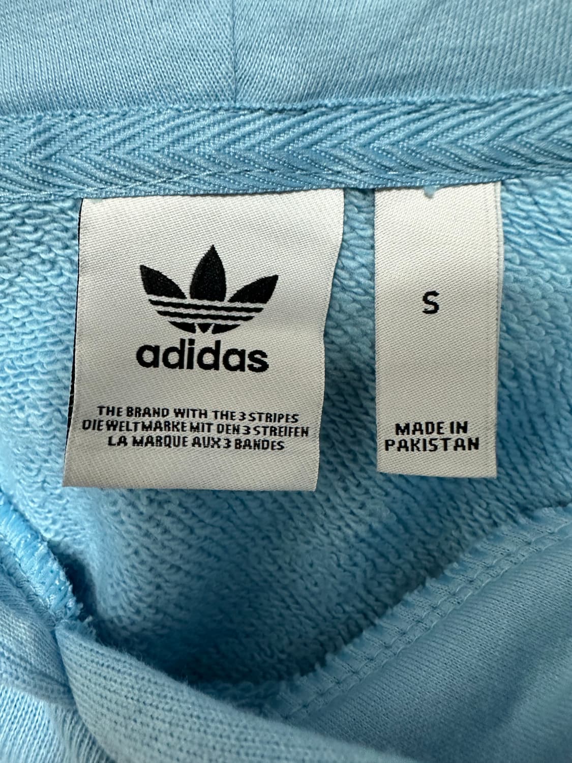 아디다스 트레포일 하늘색 후드티 상품이미지4