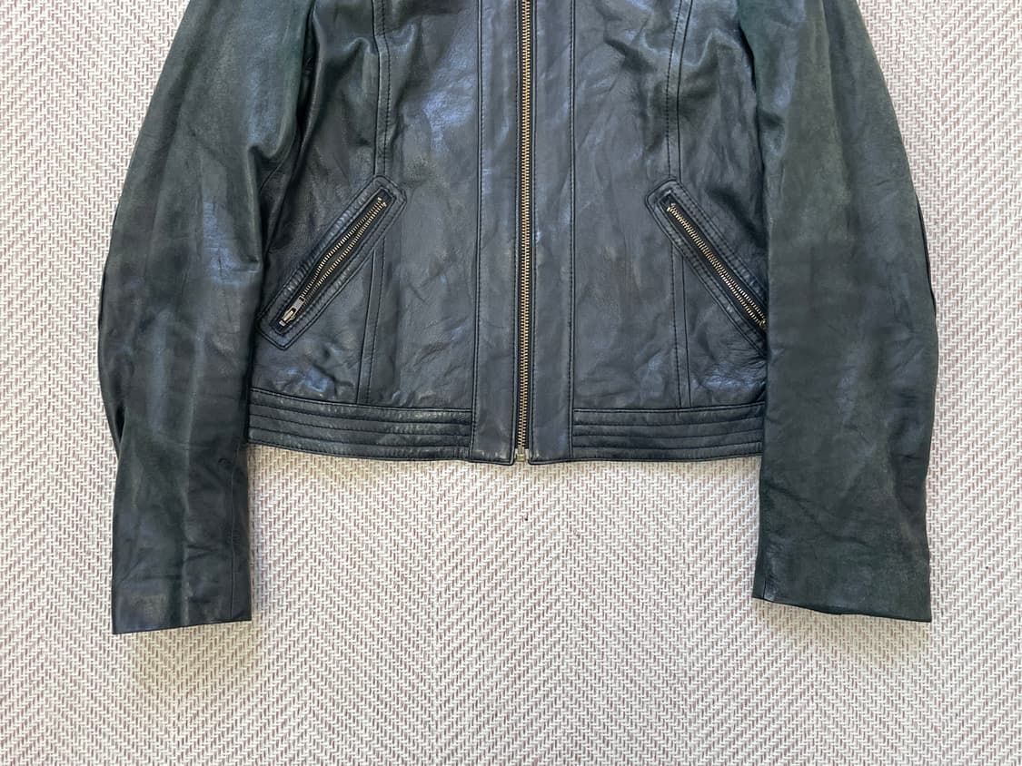 타미힐피거 썬페이딩 라이더 레더 자켓  J04220 상품이미지2