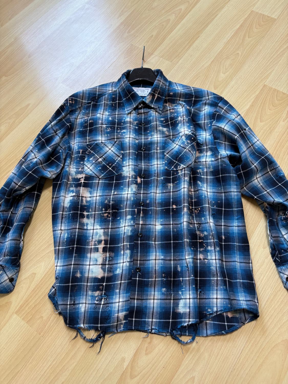 라푸 미야기 히데타카 데미지 블리치 셔츠 상품이미지2