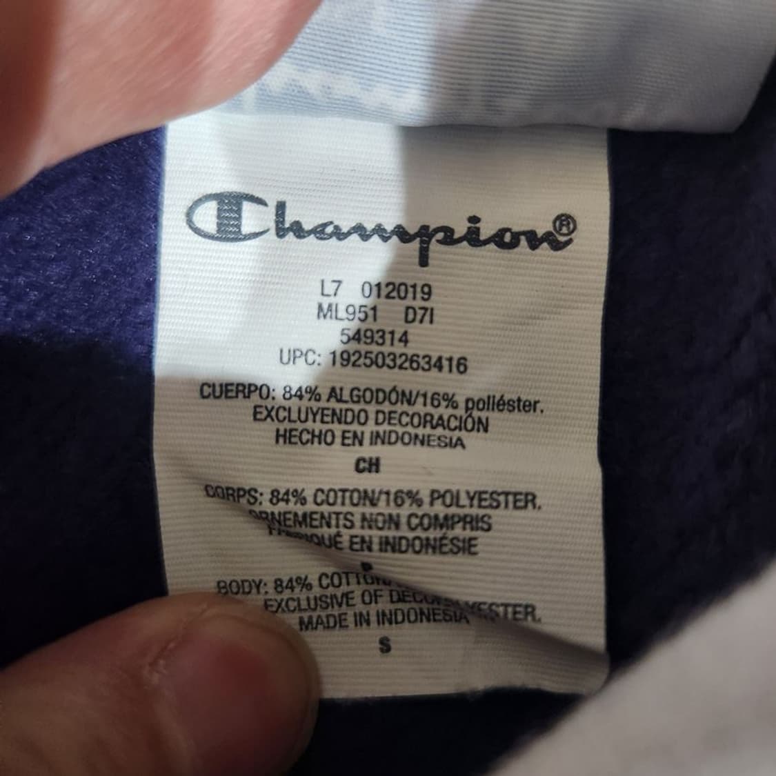 [여M]챔피온 리버스위브 퍼플 기모 스웻 세트[Y5C-236] 상품이미지9