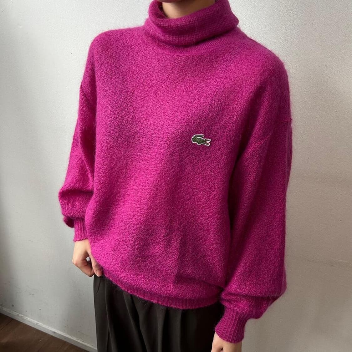 9866 - 라코스테 핑크 터틀넥 니트 상품이미지3