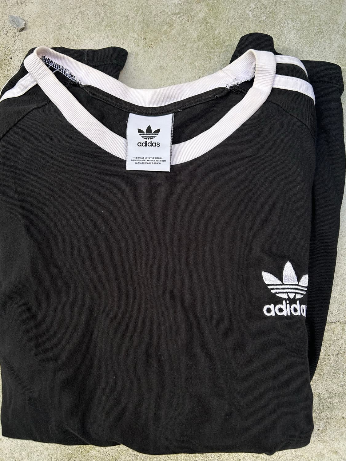 VTG 아디다스 블랙 파이어버드 링거 반팔 티셔츠 상품이미지2