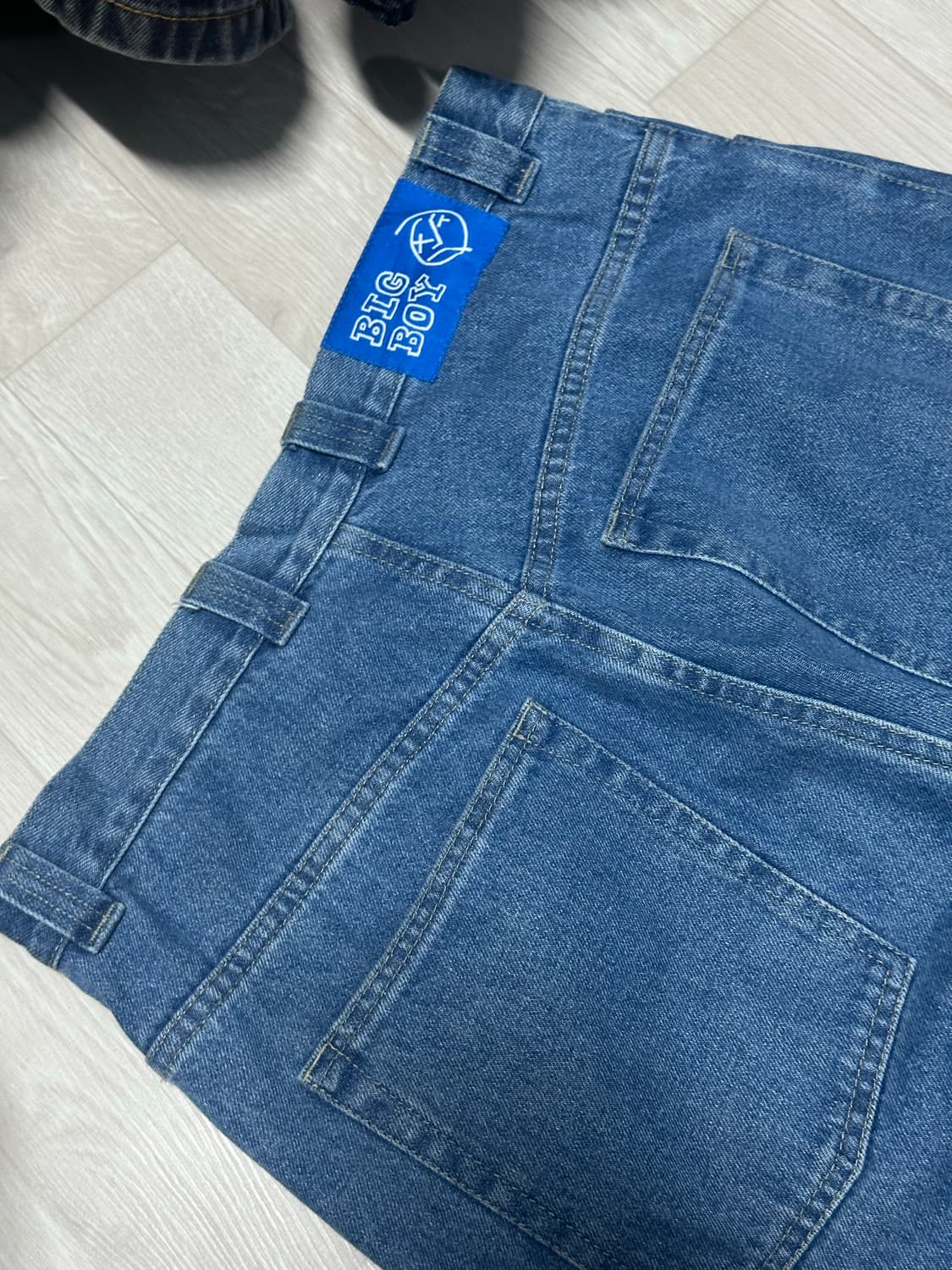 폴라 스케이트 빅보이 데님 팬츠 M 중청 미드블루 스카이블루 상품이미지7