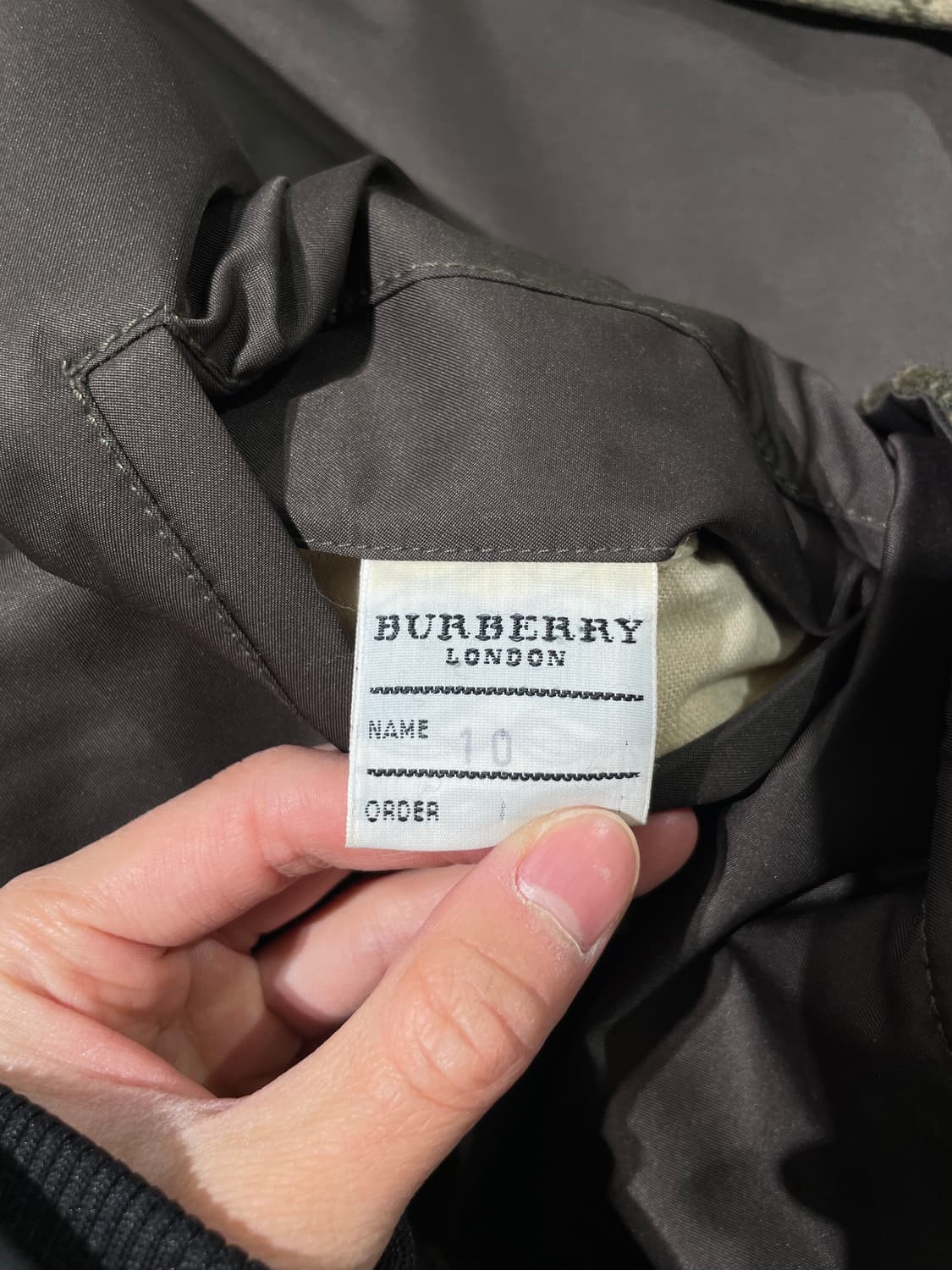 버버리 그린 앤 카키 노바체크 리버시블 폴리 울 버튼 자켓 상품이미지9