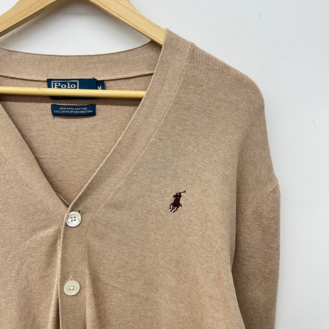 폴로 랄프로렌 베이지색 가디건 남XL 상품이미지3
