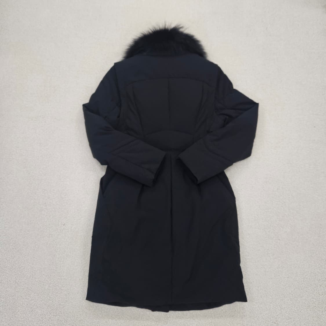 [55] 와이앤케이 여성 폭스퍼 울 덕다운 롱자켓 1203JM1 상품이미지4