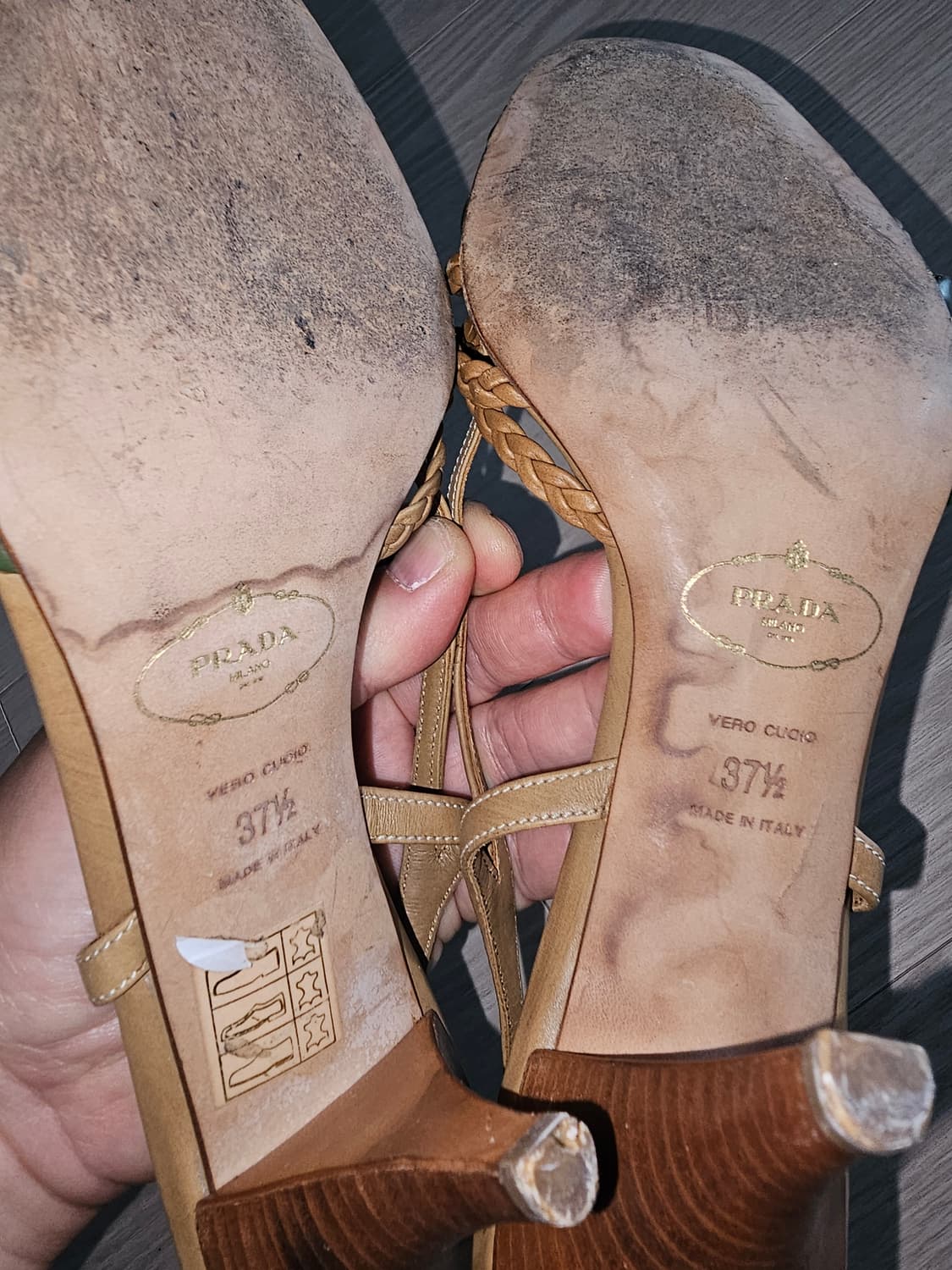 프라다 우븐 스트랩 샌들 상품이미지6