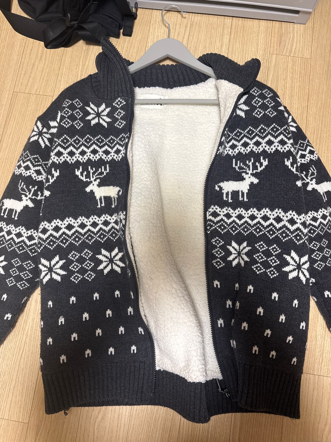 노르딕 니트집업 상품이미지1