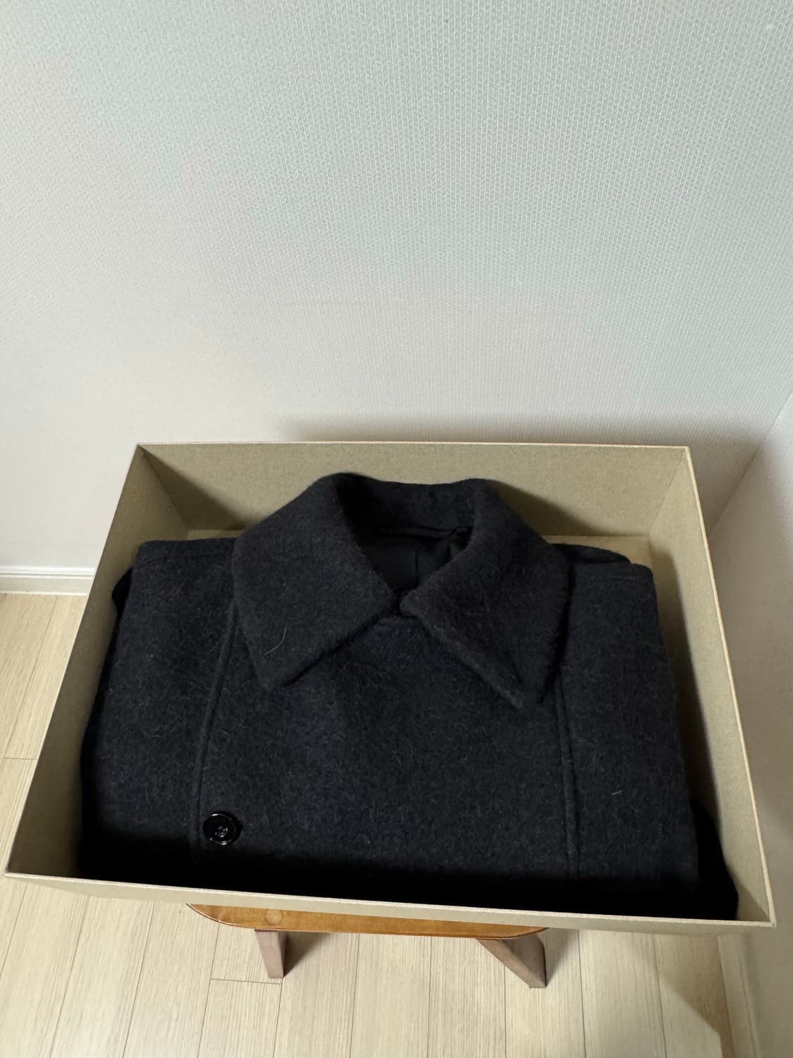 르메르 숏 알파카 배쓰로브 코트 블랙 32 새상품 상품이미지8