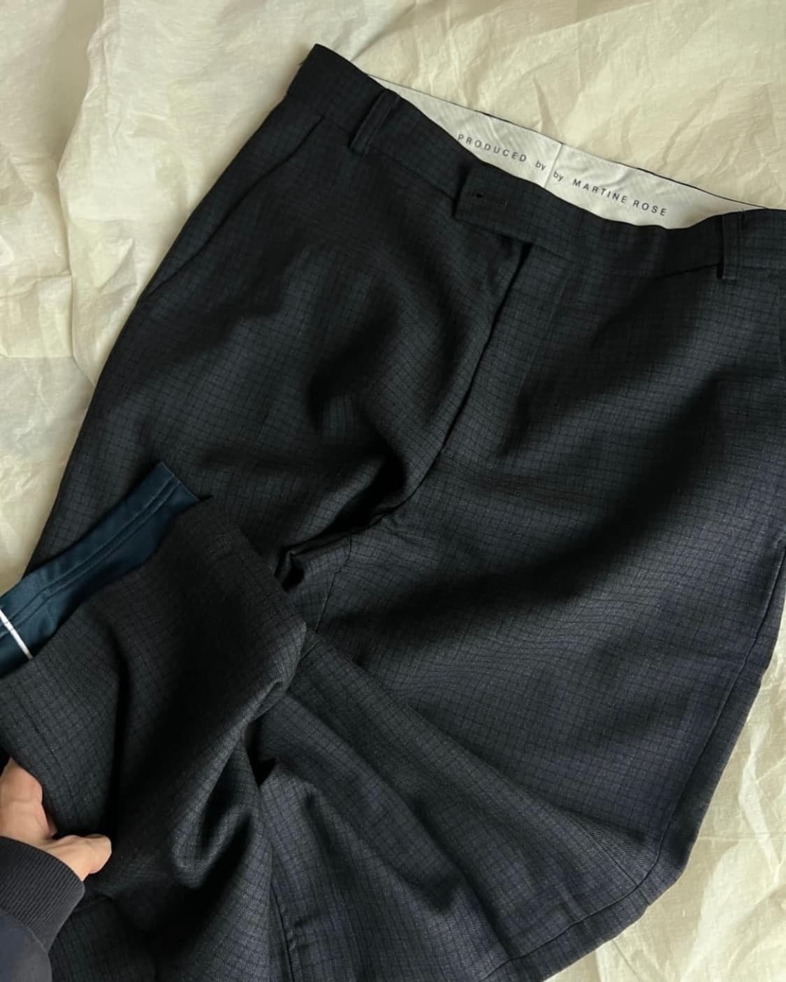 마틴로즈 22fw sports hem 트라우저 네이비 48 상품이미지3