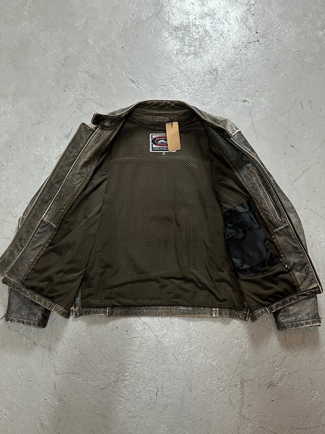 00's 빈티지 디스 레더 자켓 빈티지 레더자켓 라이더 자켓 카페레이서 상품이미지7